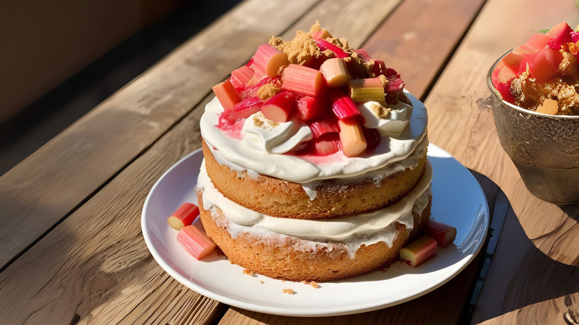 Rabarbertårta med ingefära