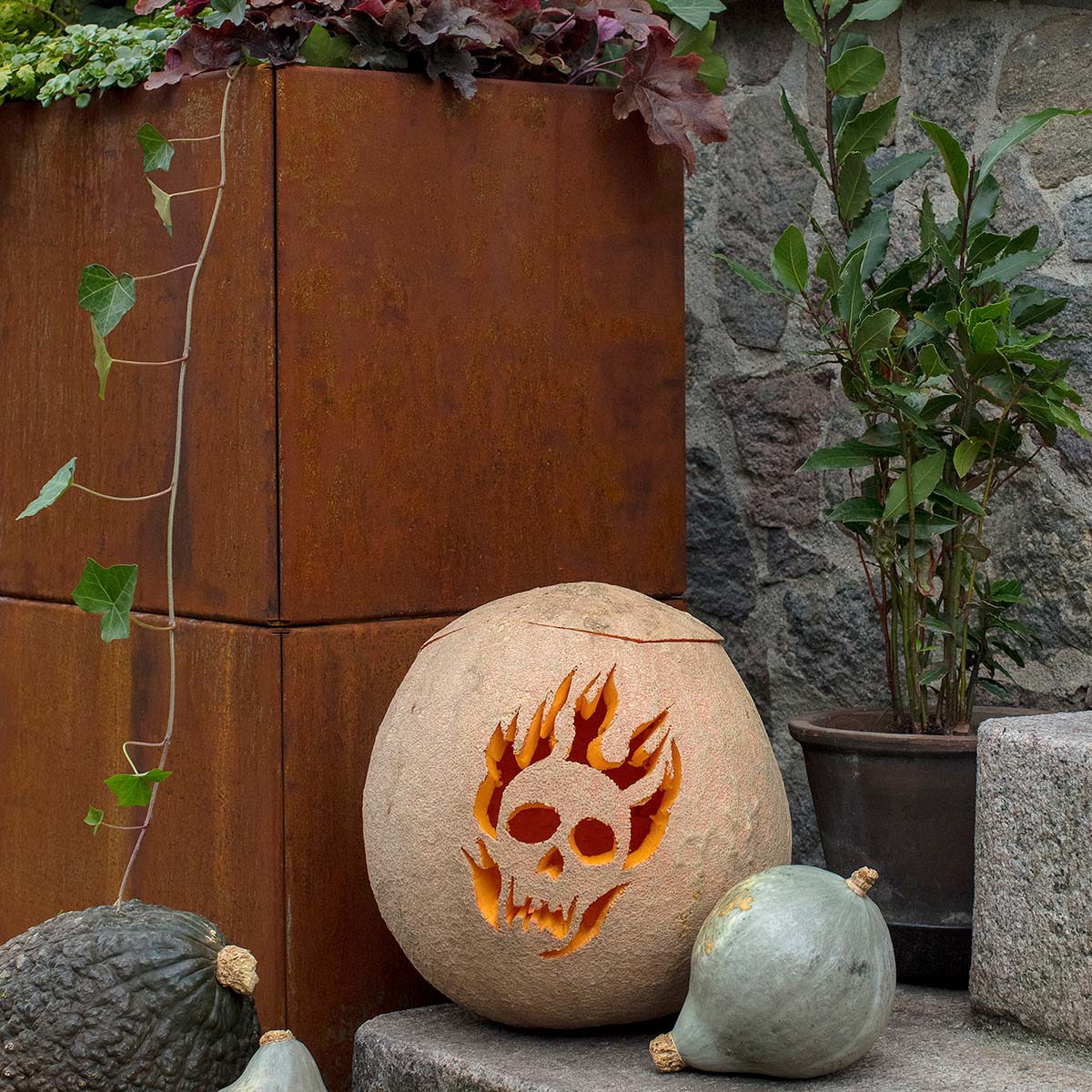 Land Modern Plantekasser I Corten Til Halloween